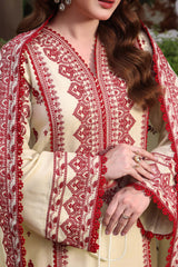 Aneelas on heavy emb Dhanak with Dhanak ready to wear emb shawl