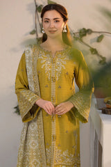 Jade on emb Dhanak with Pashmina wool shawl