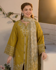 Jade on emb Dhanak with Pashmina wool shawl
