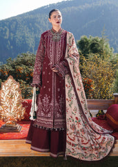 Hussain rehar on emb Dhanak with Pashmina wool shawl