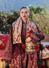 Hussain rehar on emb Dhanak with Pashmina wool shawl