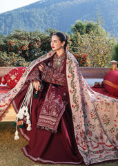 Hussain rehar on emb Dhanak with Pashmina wool shawl