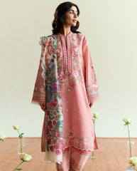 Coco by zarashahjanah on heavy emb dhanak with printed wool shawl