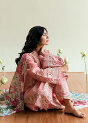 Coco by zarashahjanah on heavy emb dhanak with printed wool shawl