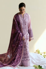 Zarashahjanah on emb dhanak with printed wool shawl