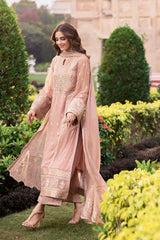 Azure on emb Dhanak with Dhanak  emb shawl
