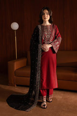 Batik on emb Dhanak with Heavy emb shawl