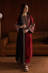Batik on emb Dhanak with Heavy emb shawl
