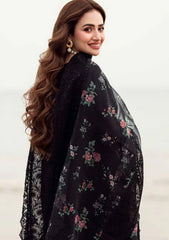 MF1351| NUREH UNSTITCHED 3PC HEAVY EMB PREMIUM DHANAK WITH READY TO WEAR EMB & PRINTED COTRIA SHAWL