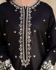 (MF1265) SAPPHIRE| UNSTITCHED 3PC HEAVY EMB PREMIUM LAWN  WITH CHIFFON EMB DUPATTA
