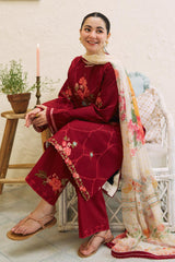 (MF1268) ZARASHAHJAHAN| UNSTITCHED 3PC HEAVY EMB PREMIUM LAWN WITH DIAMOND PRINTED DUPATTA