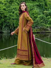 (MF1275) FAIZA FAISAL| UNSTITCHED 3PC HEAVY EMB PREMIUM LAWN WITH CHIFFON EMB DUPATTA