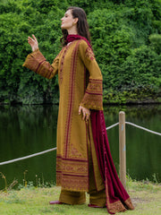 (MF1275) FAIZA FAISAL| UNSTITCHED 3PC HEAVY EMB PREMIUM LAWN WITH CHIFFON EMB DUPATTA