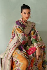 (MF01) BAROQUE| UNSTITCHED 3PC PREMIUM BANA DORA  DIGITAL PRINTED LAWN