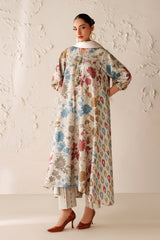 (MF02) BAROQUE| UNSTITCHED 3PC PREMIUM BANA DORA  DIGITAL PRINTED LAWN