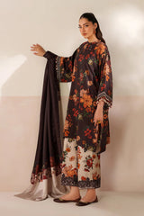 (MF07) BAROQUE| UNSTITCHED 3PC PREMIUM BANA DORA  DIGITAL PRINTED LAWN
