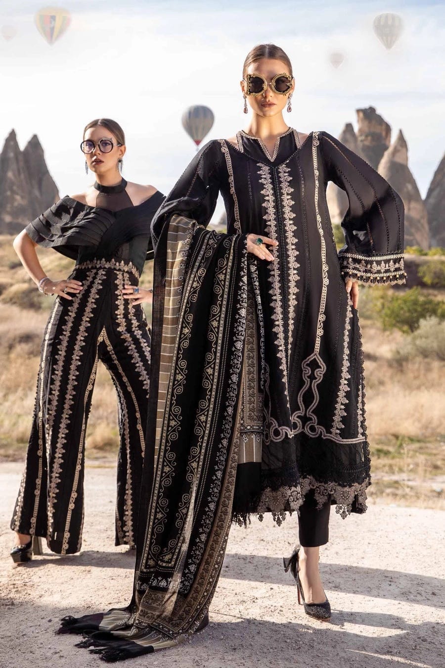 Maria B — 3pc on emb Lawn with Diamond Dopatta image 4