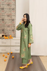 Urge — 3pc on emb Lawn with Diamond Dopatta image 3