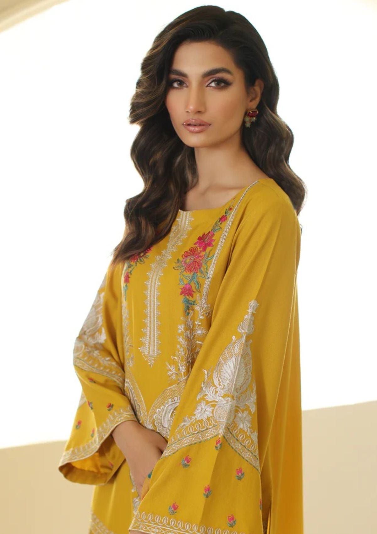 Chrizma — 3pc on emb Lawn with Diamond Dopatta image 2