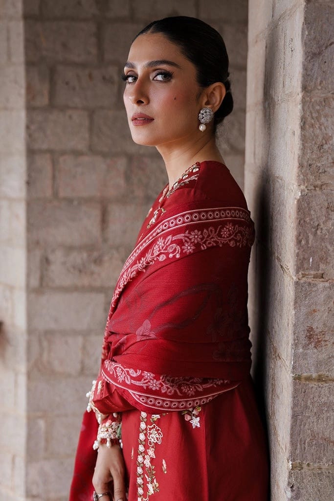 Cross Stich — 3pc on emb Lawn with Diamond Dopatta image 5